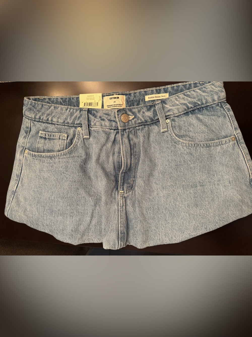 Classic Light Blue Denim Skirt - Style